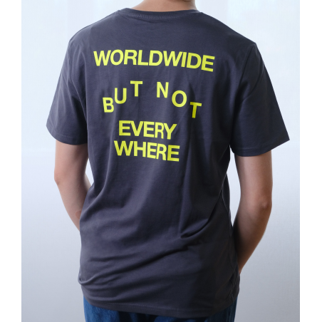 MAGLIETTA "WORLDWIDE BUT NOT EVERYWHERE" - GRIGIO SCURO